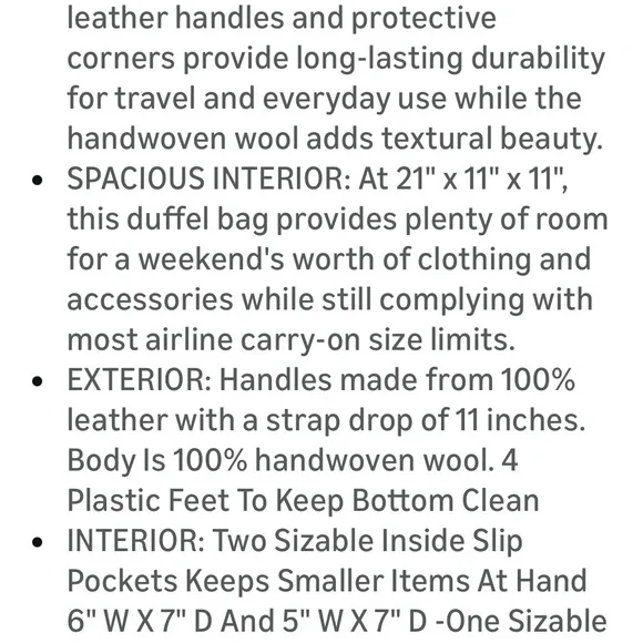 Aztec Large Weekender Bag * Not included in any sales* NWOT - Picture 4 of 6